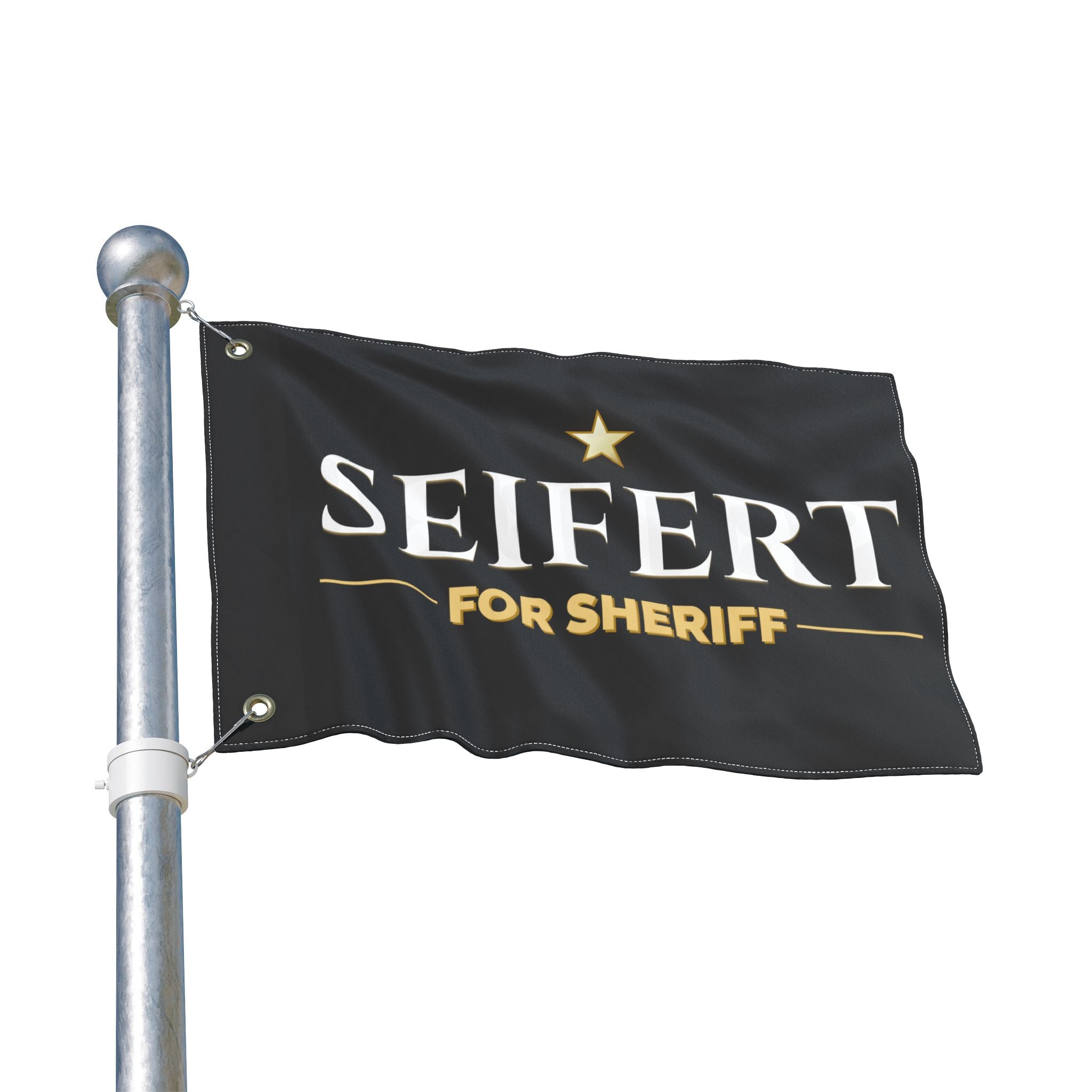 Seifert for Sheriff Double Sided Flag | Campaign Yard Banner, Political Flag